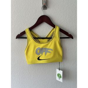 off white x nike yellow sports bra